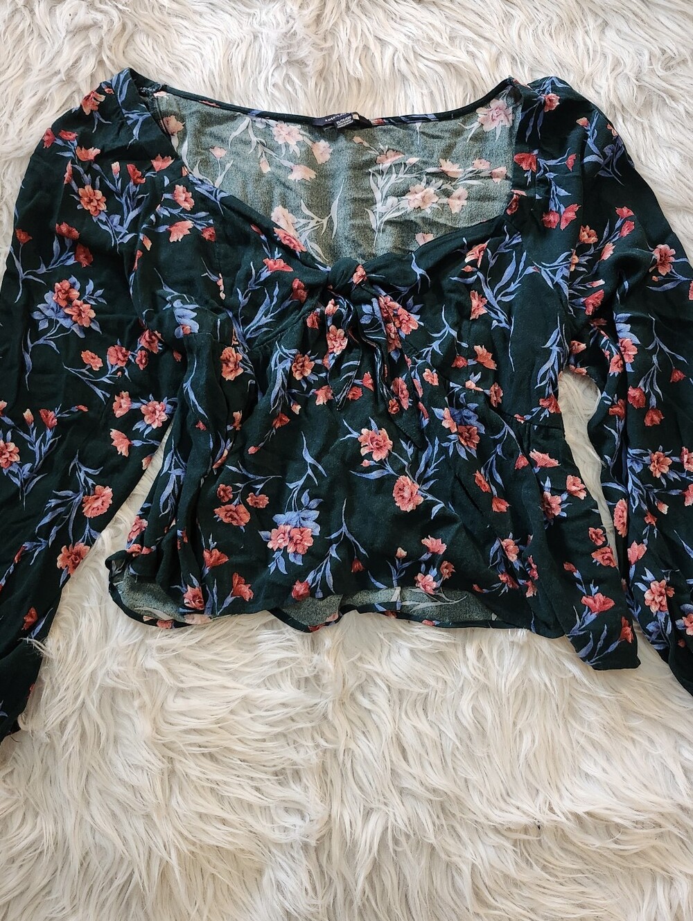 American Eagle Floral Blouse XL